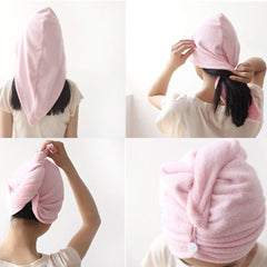 Soft Turban Twist Microfiber Hair Towel Wrap