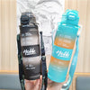 Motivational Water Bottle-Ferozi