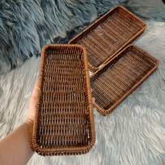 3 Pc Cane Basket Set