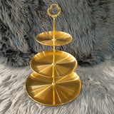 3 Tier Golden Pastry Tray