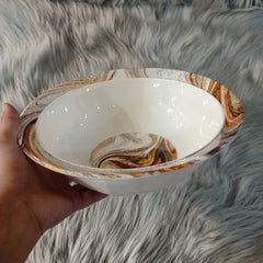 Melamine Bowl Brown Marble Texture