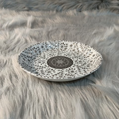 Melamine Dessert Plate (White Flowers)