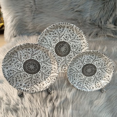 Melamine Dessert Plate (White Flowers)