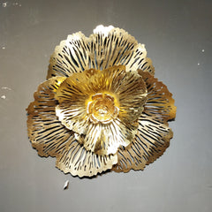 Metal Decor Wall Hanging Golden Flower
