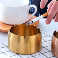 Round Golden Deep AshTray-7.5cm