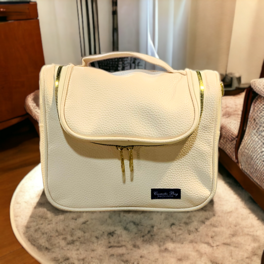 Large capacity leather Cosmetic Bag
