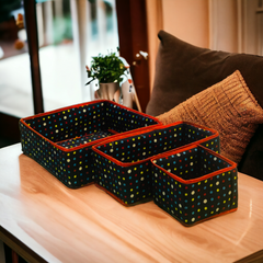 3 Pc Printed Storage Organizer