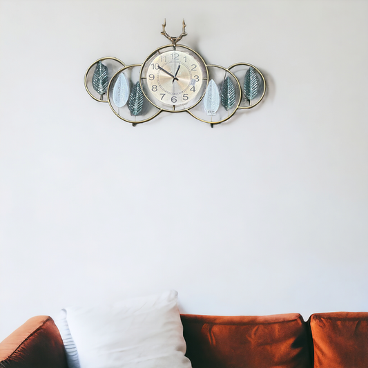 Decorative Deer Head Large Wall Clock