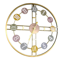 Metal Golden Wall Clock