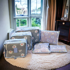 6 Pcs Waterproof Travel Storage Bag (Printed )