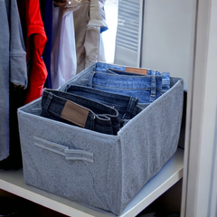 7 Grid Trouser / Pants Organizer (Grey-Texture)