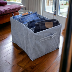 7 Grid Trouser / Pants Organizer (Grey-Texture)