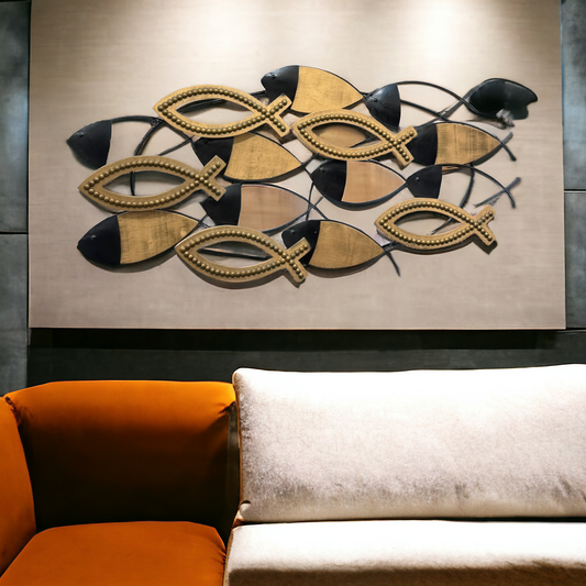 Metal Fish Design Wall Hanging