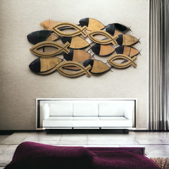 Metal Fish Design Wall Hanging