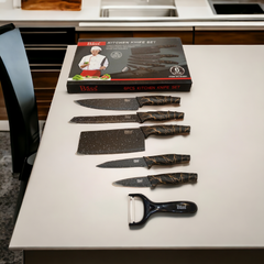 Bass 6 Pcs Stainless Steel Knife Set-D1