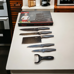 Bass 6 Pcs Stainless Steel Knife Set-D2