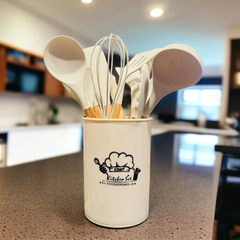 12 PCS Silicone Kitchenware Utensils Set (White)