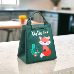 Cartoon Design Food Thermal Bag-Green