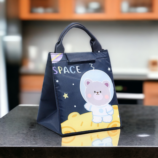 Cartoon Design Food Thermal Bag-Blue