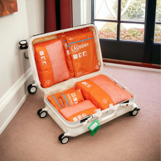 6 Pcs Travel Storage Bag -Orange