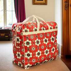 110GSM Non-Woven Luggage Bag (Ajrak Red)