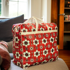 110GSM Non-Woven Luggage Bag (Ajrak Red)