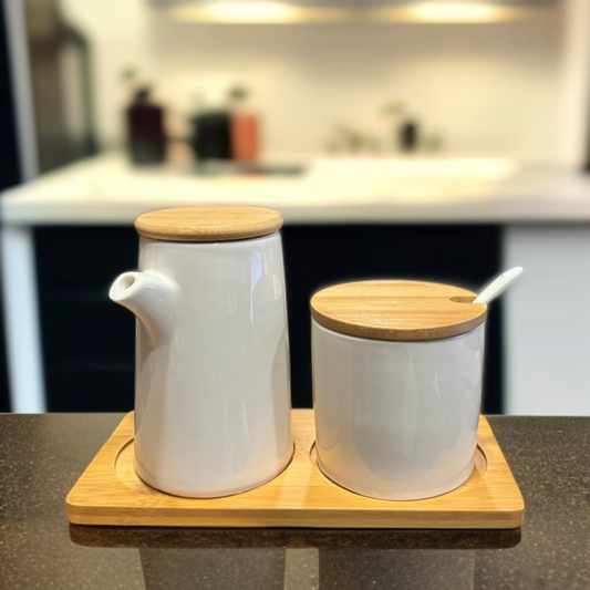 2 Pcs Kettle and Sugar Pot Set