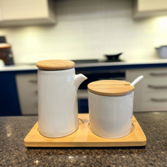 2 Pcs Kettle and Sugar Pot Set