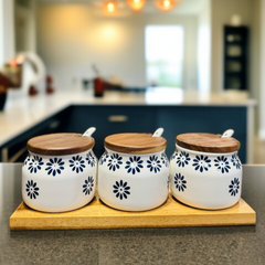 Ceramic Sugar Pot Set-D1