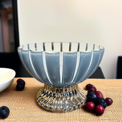 Acrylic Lining Design Bowl-Sky Blue