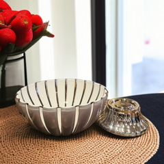 Acrylic Lining Design Bowl-Grey