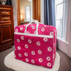 110GSM Non-Woven Luggage Bag (Pink Flower)