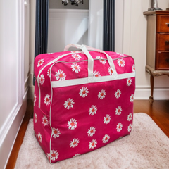 110GSM Non-Woven Luggage Bag (Pink Flower)