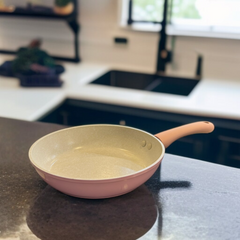 Marble Coating Frying Pan 14cm -Pink