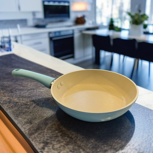 Marble Coating Frying Pan 12cm-Sky blue