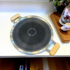 Laser Coating Tawa Wooden Handle 38 cm