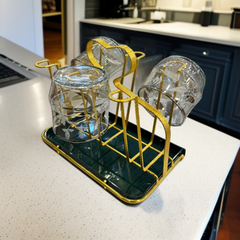 Heart Design Glass Stand (6 Hook)