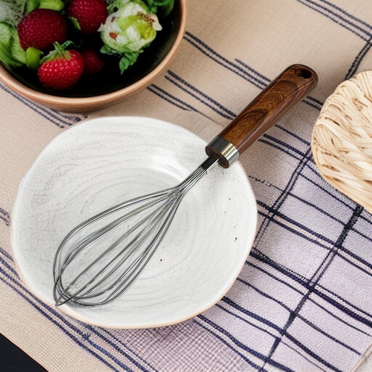 Wooden Handle Egg Beater-KT