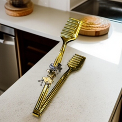 Butterfly Design Golden Tong-D1