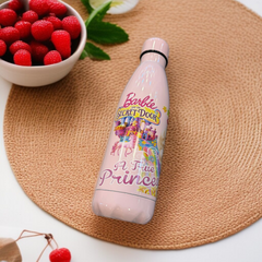 Cartoon Printed Water Bottle-Pink