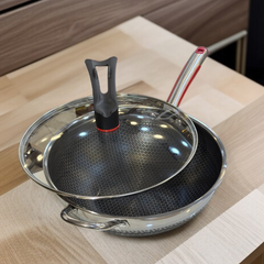 Stainless Steel Laser Coating Wok-32cm