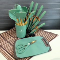 19 Pcs Kitchen Utensils Set- Dark Green