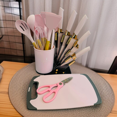 19 Pcs Kitchen Utensils Set-Pink