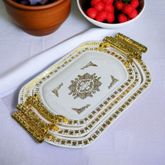 Oval Shape Plastic Tray (Set of 3)