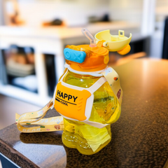 Bear Design Water Bottle-Orange