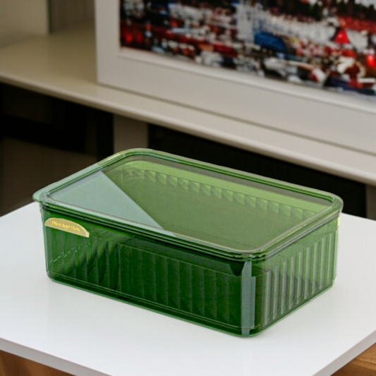 Acrylic Basket with Lid-Small