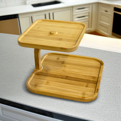 2 Tier Wooden Tray