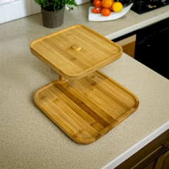 2 Tier Wooden Tray