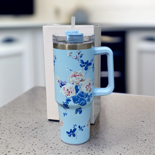 Flower Design Tumbler-D2