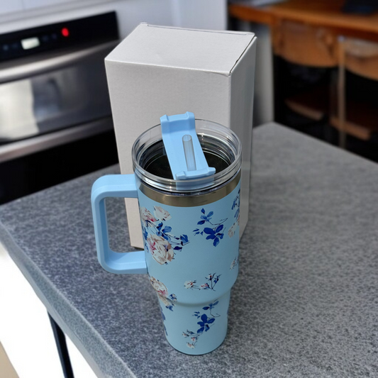 Flower Design Tumbler-D2